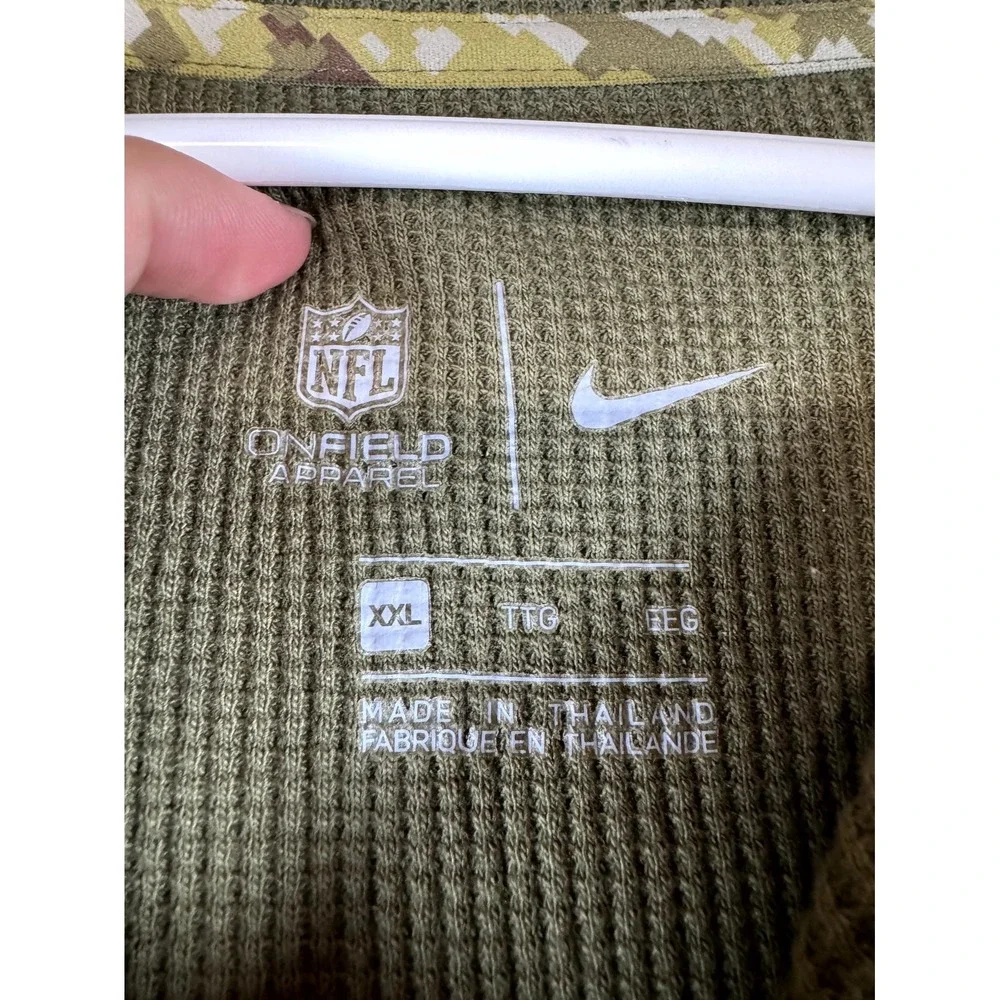 Nike NFL Pittsburgh Steelers Thermal Top‎ Mens 2XL Olive Onfield Apparel 1/4 Zip